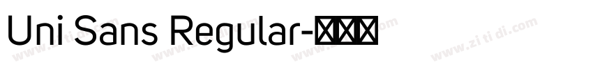 Uni Sans Regular字体转换
